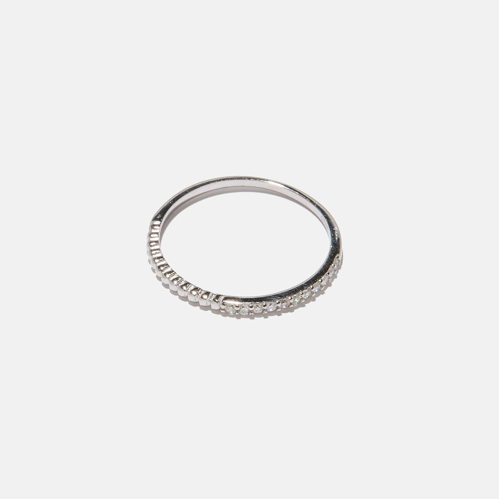 Ring i äkta silver - half and half, 1,2mm bred