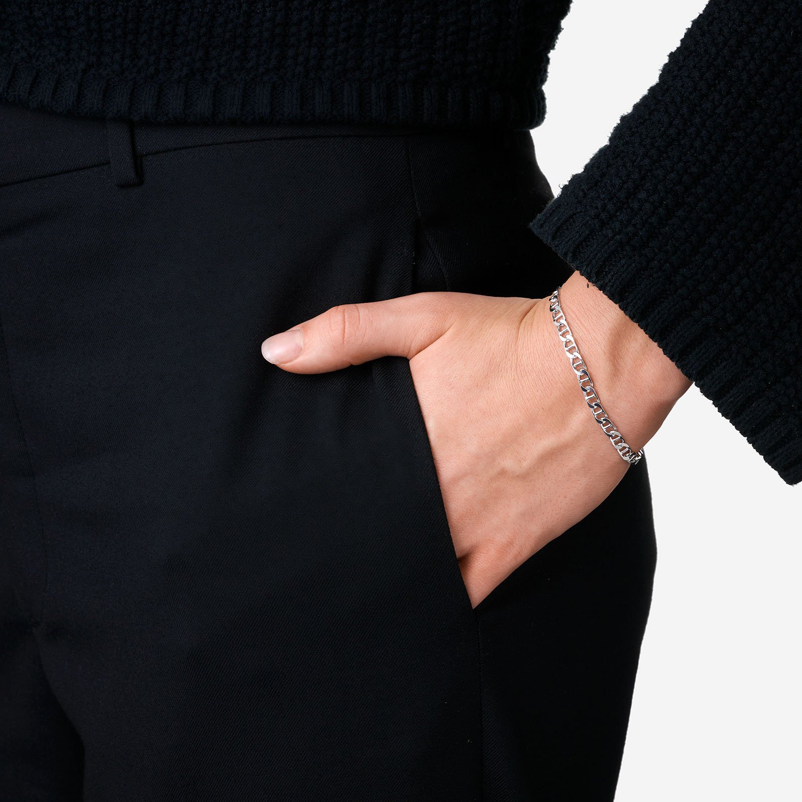 Silverarmband herr, platt ankarkedja Silverarmband herr, platt ankarkedja