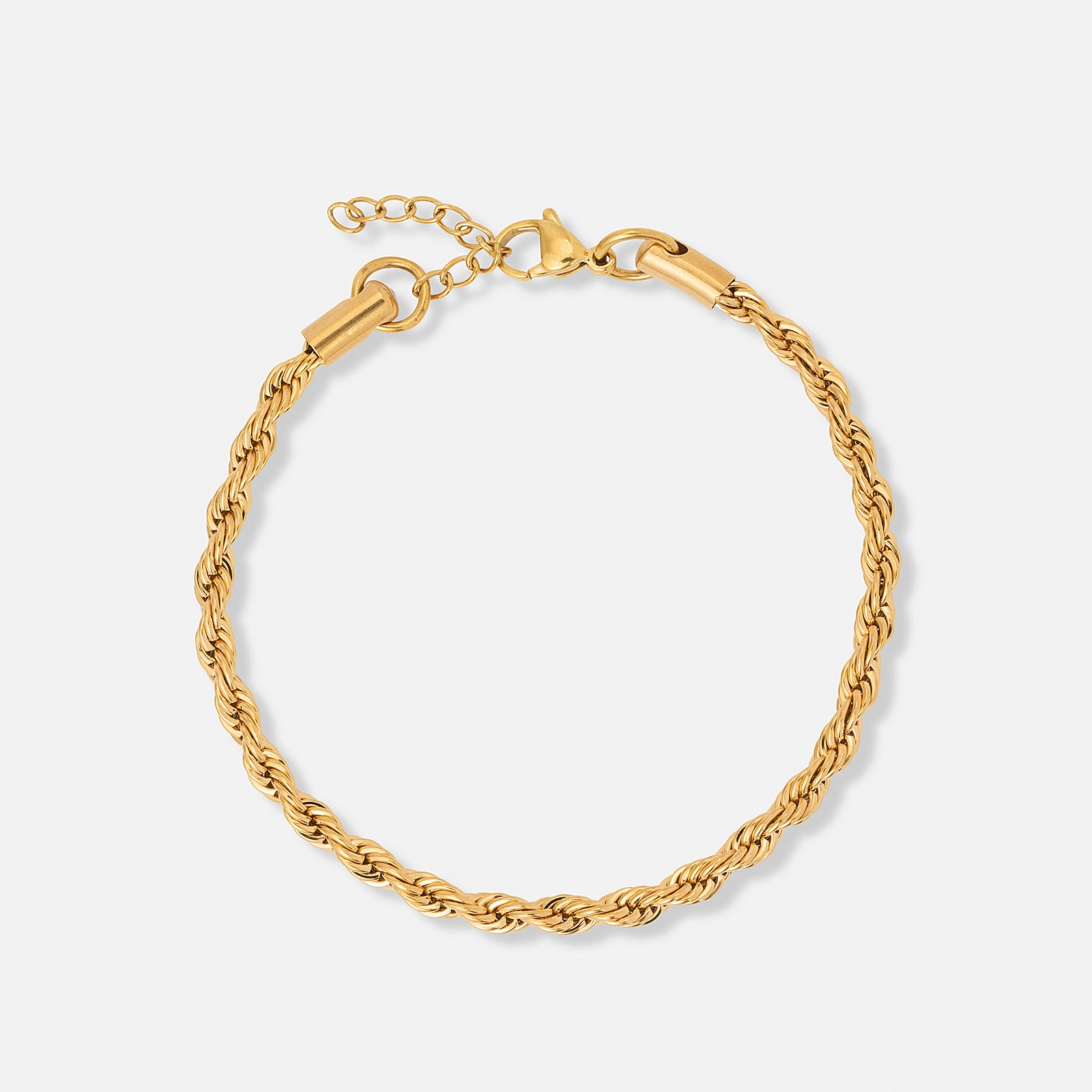 Guldpläterat stålarmband replänk 4 mm Guldpläterat stålarmband replänk 4 mm