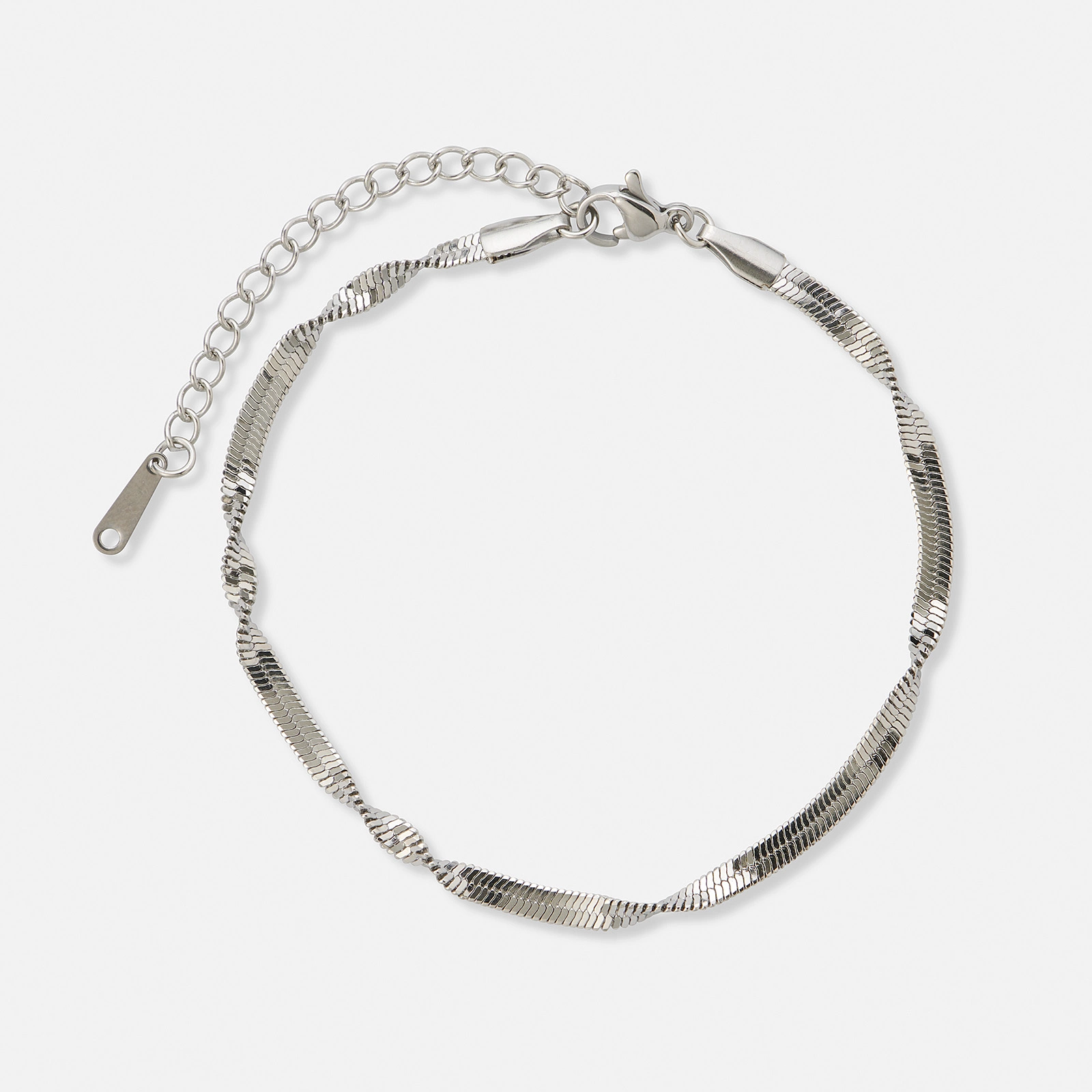 Stålarmband twist chain -  16+3 cm Stålarmband twist chain -  16+3 cm
